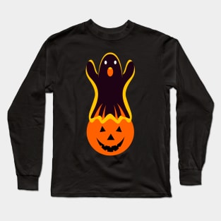 Funny Boo Pumpkins Ghost Halloween Long Sleeve T-Shirt